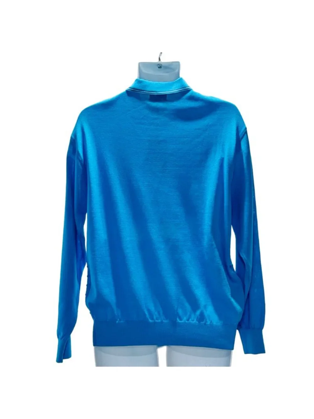 Crocodile Men’s Shirt Long Sleeve Blue Knit 1/4 Zip Pullover Size 2XL